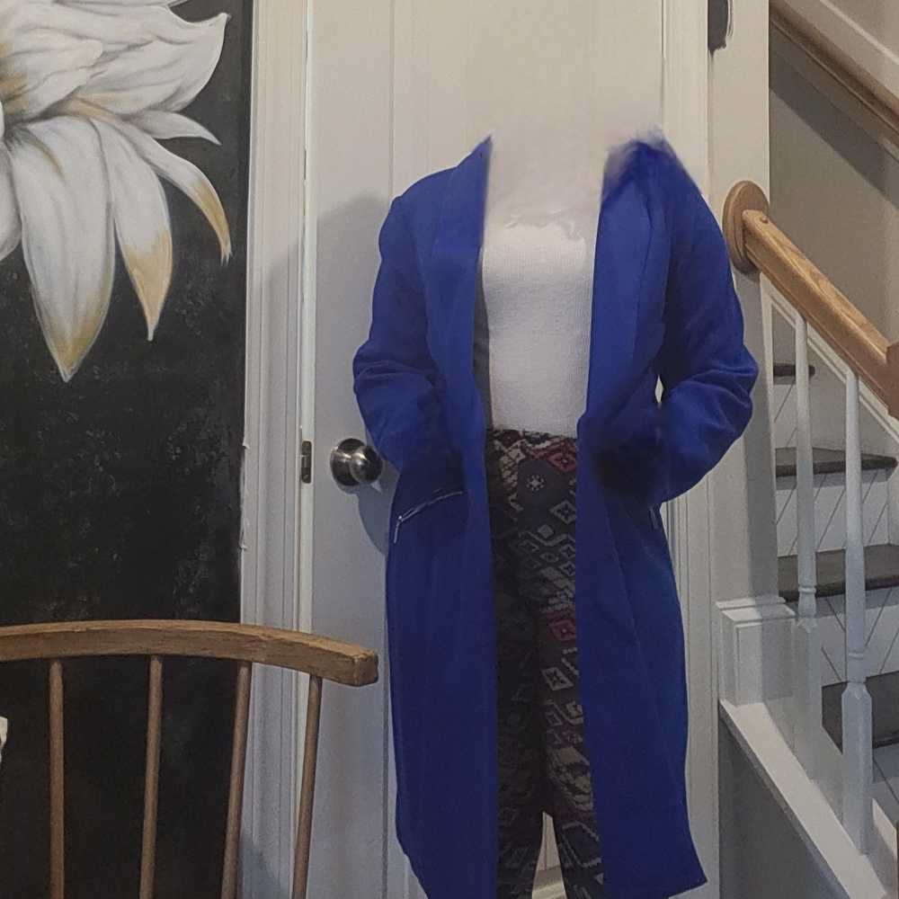 Vibrant Blue Long Coat